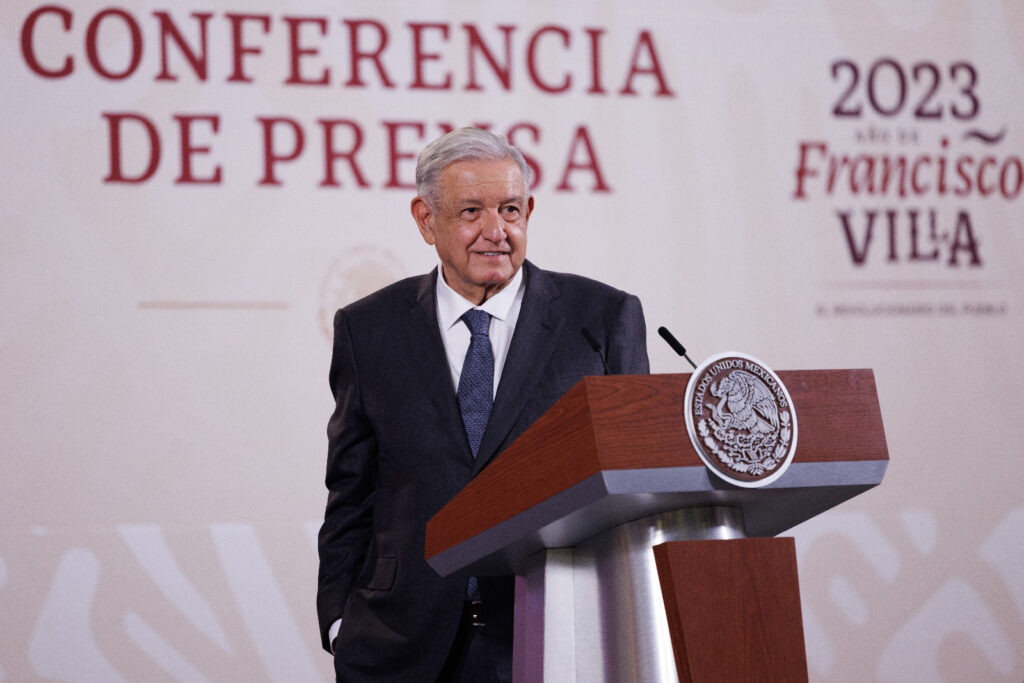 El presidente de México, AMLO en conferencia de prensa.