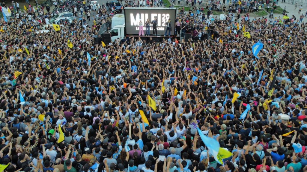 Cierre de campaña de Milei en Rosario 